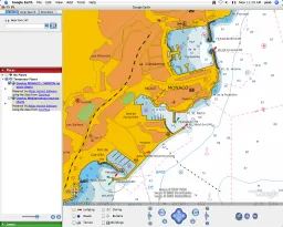 1yachtua Mediterranean chart in Google Earth