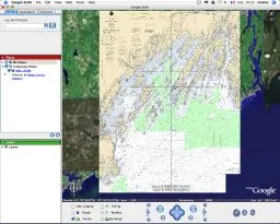NOAA BSB nautical chart in Google Earth