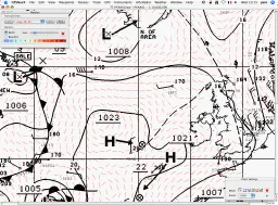 Superposition d’une carte fax météo avec un fichier GRIB