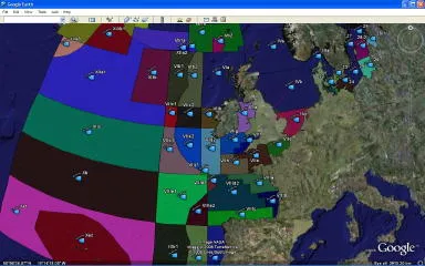 ICES fishing zones in Google Earth