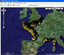 SHOM shipwrecks and obstructions in Google Maps