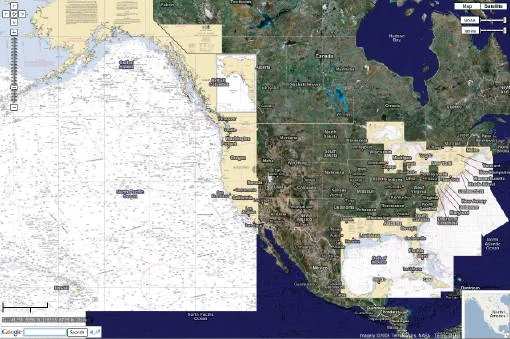 NOAA maps in Google Maps with GeoGarage