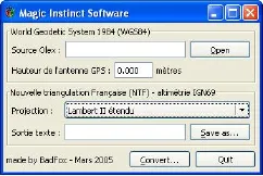 Interface du logiciel Olex2IGN