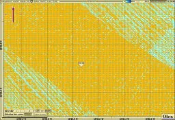 Détail C de la bathymétrie irlandaise avec les cellules bathymétriques