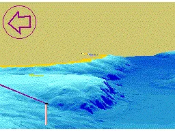 Caméra placée au-dessus puis sous la surface de la mer