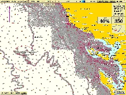 Relief calculé avec les seules sondes des cartes vectorisées