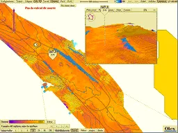 Réflectivité superposée au relief multifaisceaux
