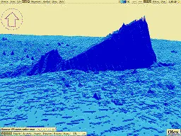 Vue 3D de l’épave du sous-marin U-735 par 170 m de fond
