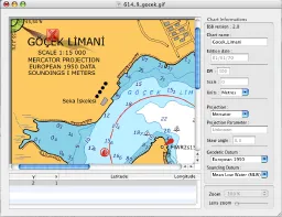 Copie d’écran de RasterChart2BSB sous Mac OS X