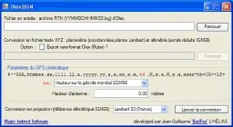 Utilitaire convert_logRTK_Olex de conversion des données RTK