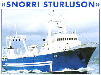Le chalutier islandais Snorri Sturluson en mer.